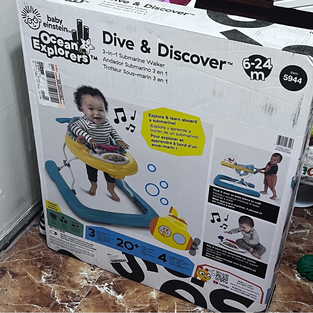 Ocean Explorers 3-in-1 Submarine Walker - Blue and Yellow